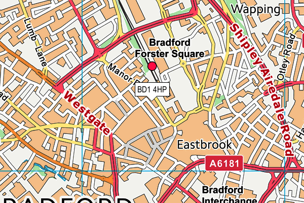 BD1 4HP map - OS VectorMap District (Ordnance Survey) BD1 4HP map - OS VectorMap District (Ordnance Survey)