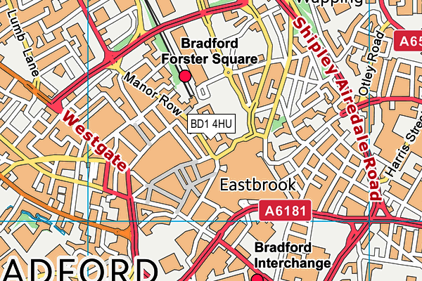 BD1 4HU map - OS VectorMap District (Ordnance Survey) BD1 4HU map - OS VectorMap District (Ordnance Survey)