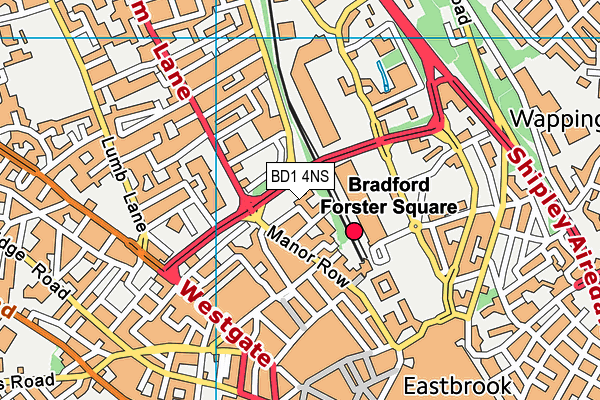 BD1 4NS map - OS VectorMap District (Ordnance Survey) BD1 4NS map - OS VectorMap District (Ordnance Survey)