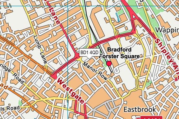 BD1 4QD map - OS VectorMap District (Ordnance Survey) BD1 4QD map - OS VectorMap District (Ordnance Survey)