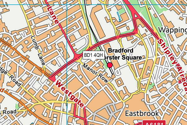 BD1 4QH map - OS VectorMap District (Ordnance Survey) BD1 4QH map - OS VectorMap District (Ordnance Survey)