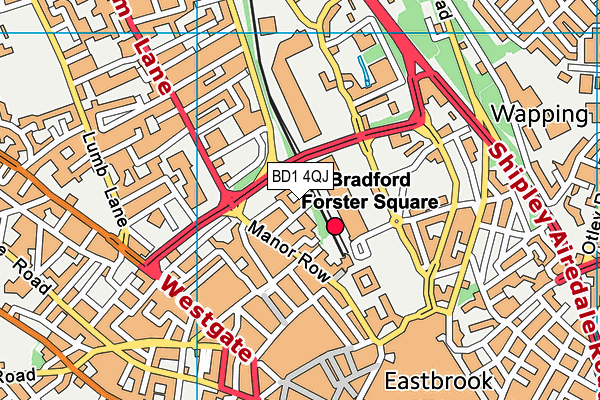BD1 4QJ map - OS VectorMap District (Ordnance Survey) BD1 4QJ map - OS VectorMap District (Ordnance Survey)