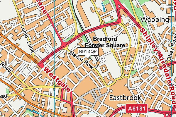 BD1 4QP map - OS VectorMap District (Ordnance Survey) BD1 4QP map - OS VectorMap District (Ordnance Survey)