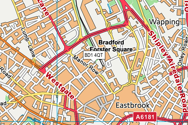 BD1 4QT map - OS VectorMap District (Ordnance Survey) BD1 4QT map - OS VectorMap District (Ordnance Survey)