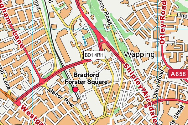 BD1 4RH map - OS VectorMap District (Ordnance Survey) BD1 4RH map - OS VectorMap District (Ordnance Survey)