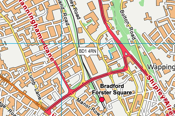 BD1 4RN map - OS VectorMap District (Ordnance Survey) BD1 4RN map - OS VectorMap District (Ordnance Survey)