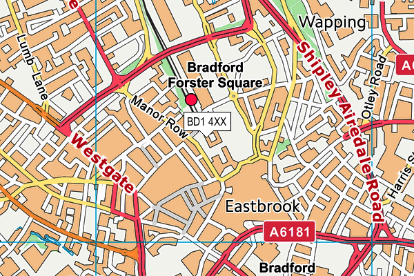BD1 4XX map - OS VectorMap District (Ordnance Survey) BD1 4XX map - OS VectorMap District (Ordnance Survey)
