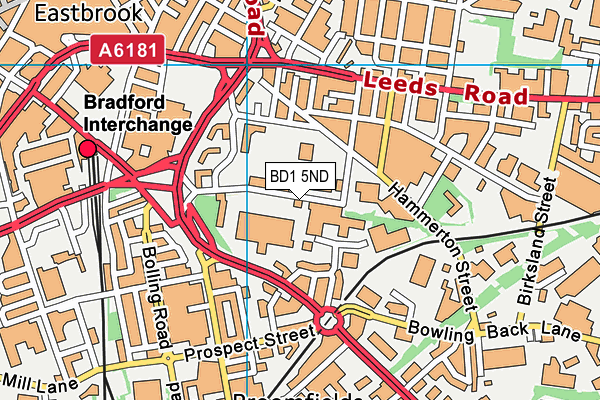 BD1 5ND map - OS VectorMap District (Ordnance Survey) BD1 5ND map - OS VectorMap District (Ordnance Survey)