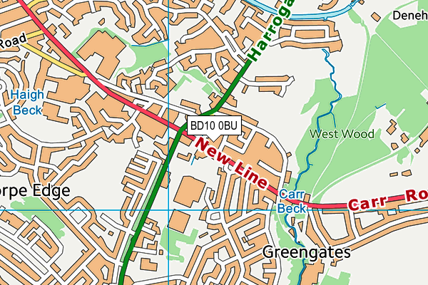 BD10 0BU map - OS VectorMap District (Ordnance Survey) BD10 0BU map - OS VectorMap District (Ordnance Survey)