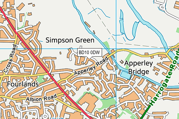 BD10 0DW map - OS VectorMap District (Ordnance Survey) BD10 0DW map - OS VectorMap District (Ordnance Survey)