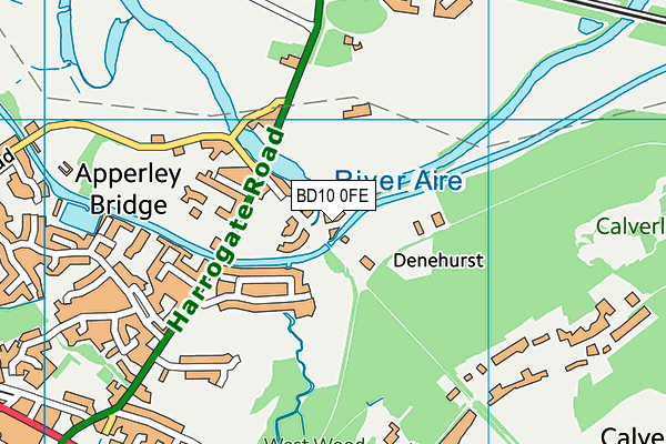 BD10 0FE map - OS VectorMap District (Ordnance Survey) BD10 0FE map - OS VectorMap District (Ordnance Survey)