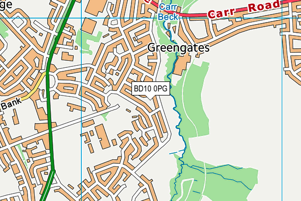 BD10 0PG map - OS VectorMap District (Ordnance Survey) BD10 0PG map - OS VectorMap District (Ordnance Survey)