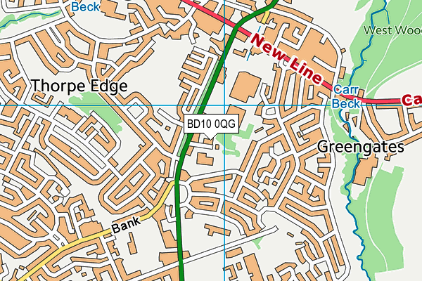 BD10 0QG map - OS VectorMap District (Ordnance Survey) BD10 0QG map - OS VectorMap District (Ordnance Survey)