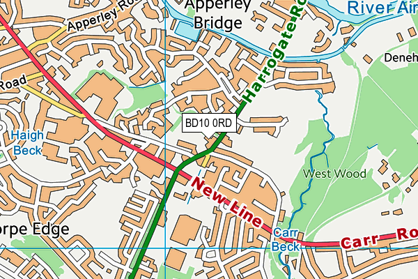 BD10 0RD map - OS VectorMap District (Ordnance Survey) BD10 0RD map - OS VectorMap District (Ordnance Survey)