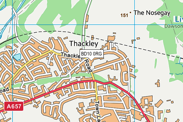 BD10 0RG map - OS VectorMap District (Ordnance Survey) BD10 0RG map - OS VectorMap District (Ordnance Survey)