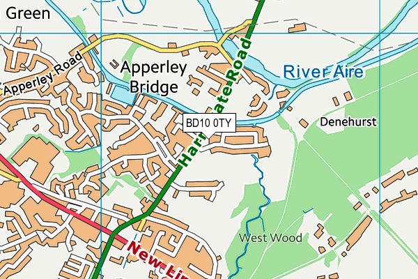 BD10 0TY map - OS VectorMap District (Ordnance Survey) BD10 0TY map - OS VectorMap District (Ordnance Survey)