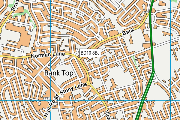 BD10 8BJ map - OS VectorMap District (Ordnance Survey) BD10 8BJ map - OS VectorMap District (Ordnance Survey)