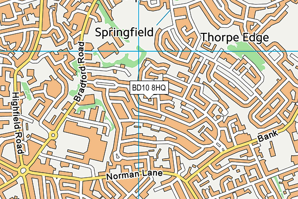 BD10 8HQ map - OS VectorMap District (Ordnance Survey) BD10 8HQ map - OS VectorMap District (Ordnance Survey)