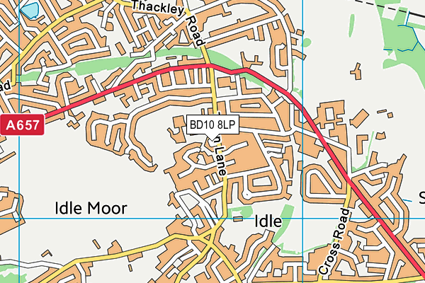 BD10 8LP map - OS VectorMap District (Ordnance Survey) BD10 8LP map - OS VectorMap District (Ordnance Survey)