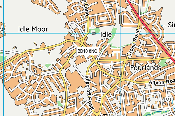 BD10 8NQ map - OS VectorMap District (Ordnance Survey) BD10 8NQ map - OS VectorMap District (Ordnance Survey)