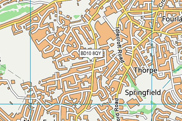 BD10 8QY map - OS VectorMap District (Ordnance Survey) BD10 8QY map - OS VectorMap District (Ordnance Survey)