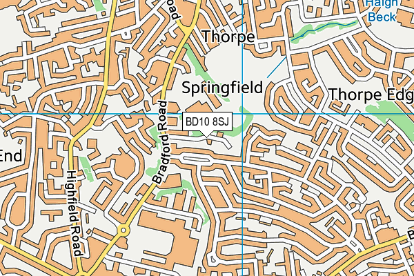 BD10 8SJ map - OS VectorMap District (Ordnance Survey) BD10 8SJ map - OS VectorMap District (Ordnance Survey)