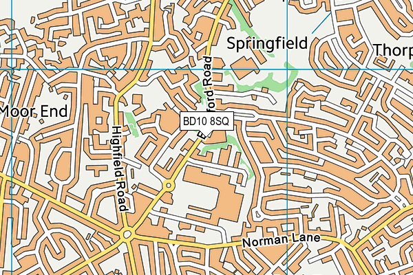BD10 8SQ map - OS VectorMap District (Ordnance Survey) BD10 8SQ map - OS VectorMap District (Ordnance Survey)