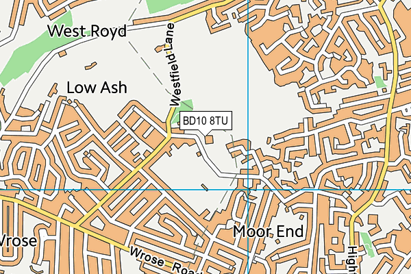 BD10 8TU map - OS VectorMap District (Ordnance Survey) BD10 8TU map - OS VectorMap District (Ordnance Survey)