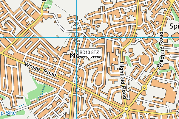 BD10 8TZ map - OS VectorMap District (Ordnance Survey) BD10 8TZ map - OS VectorMap District (Ordnance Survey)