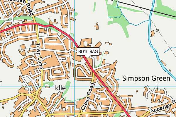 BD10 9AG map - OS VectorMap District (Ordnance Survey) BD10 9AG map - OS VectorMap District (Ordnance Survey)