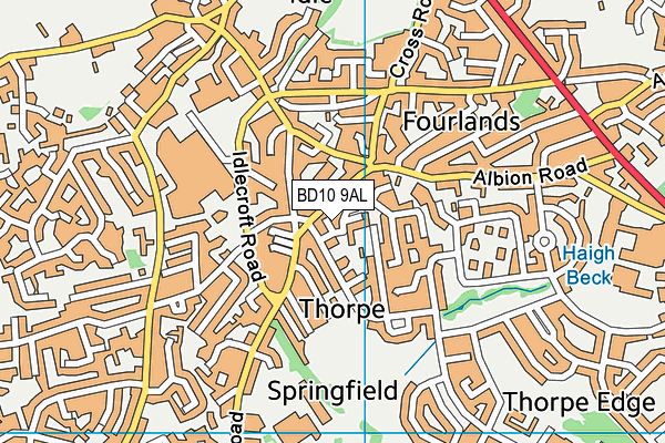 BD10 9AL map - OS VectorMap District (Ordnance Survey) BD10 9AL map - OS VectorMap District (Ordnance Survey)