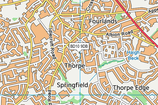 BD10 9DB map - OS VectorMap District (Ordnance Survey) BD10 9DB map - OS VectorMap District (Ordnance Survey)