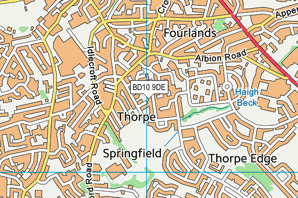 BD10 9DE map - OS VectorMap District (Ordnance Survey) BD10 9DE map - OS VectorMap District (Ordnance Survey)