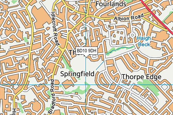 BD10 9DH map - OS VectorMap District (Ordnance Survey) BD10 9DH map - OS VectorMap District (Ordnance Survey)