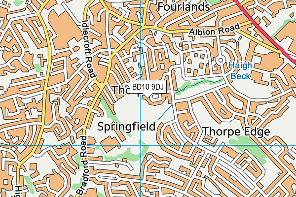 BD10 9DJ map - OS VectorMap District (Ordnance Survey) BD10 9DJ map - OS VectorMap District (Ordnance Survey)