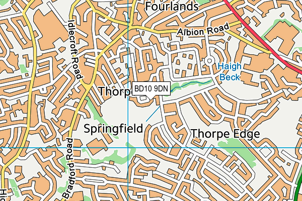 BD10 9DN map - OS VectorMap District (Ordnance Survey) BD10 9DN map - OS VectorMap District (Ordnance Survey)
