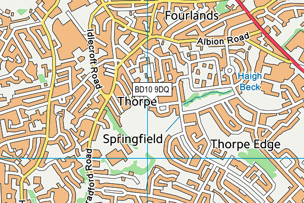 BD10 9DQ map - OS VectorMap District (Ordnance Survey) BD10 9DQ map - OS VectorMap District (Ordnance Survey)