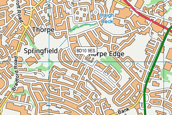 BD10 9ES map - OS VectorMap District (Ordnance Survey) BD10 9ES map - OS VectorMap District (Ordnance Survey)