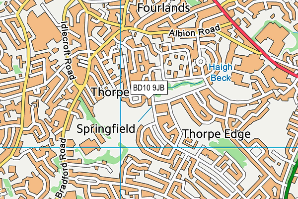 BD10 9JB map - OS VectorMap District (Ordnance Survey) BD10 9JB map - OS VectorMap District (Ordnance Survey)