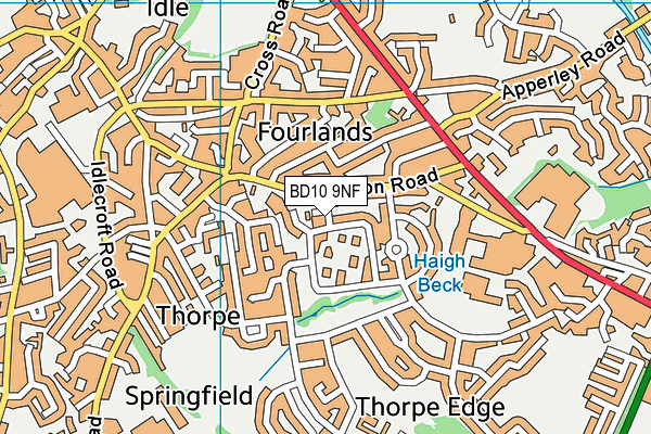 BD10 9NF map - OS VectorMap District (Ordnance Survey) BD10 9NF map - OS VectorMap District (Ordnance Survey)