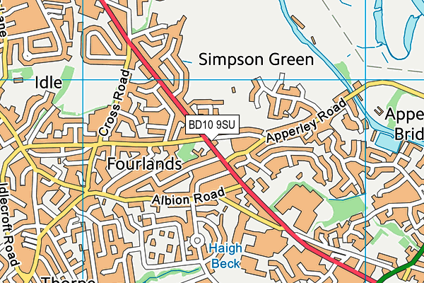 BD10 9SU map - OS VectorMap District (Ordnance Survey) BD10 9SU map - OS VectorMap District (Ordnance Survey)