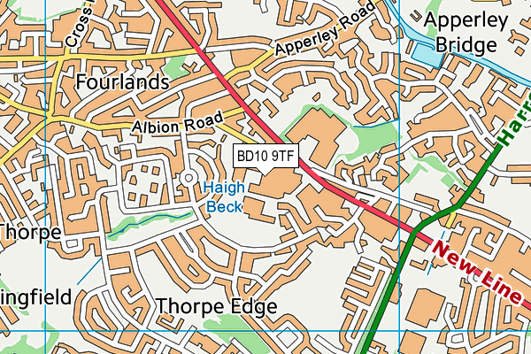 BD10 9TF map - OS VectorMap District (Ordnance Survey) BD10 9TF map - OS VectorMap District (Ordnance Survey)