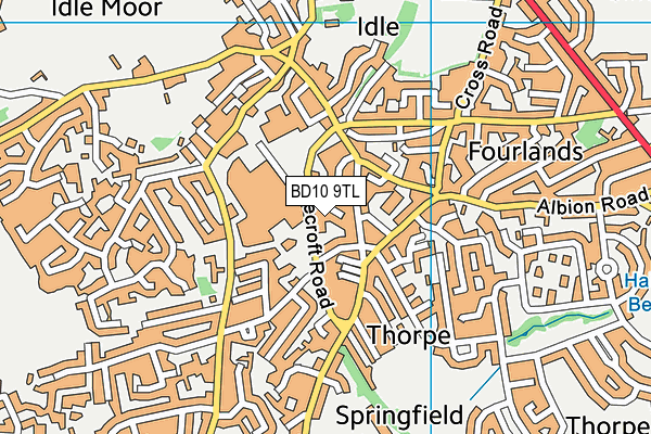 BD10 9TL map - OS VectorMap District (Ordnance Survey) BD10 9TL map - OS VectorMap District (Ordnance Survey)