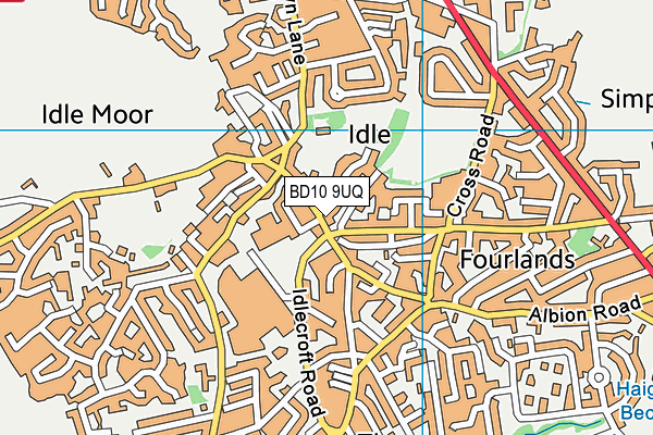 BD10 9UQ map - OS VectorMap District (Ordnance Survey) BD10 9UQ map - OS VectorMap District (Ordnance Survey)