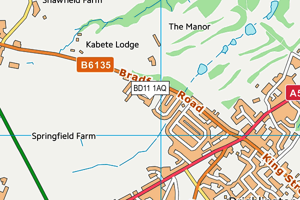 BD11 1AQ map - OS VectorMap District (Ordnance Survey) BD11 1AQ map - OS VectorMap District (Ordnance Survey)