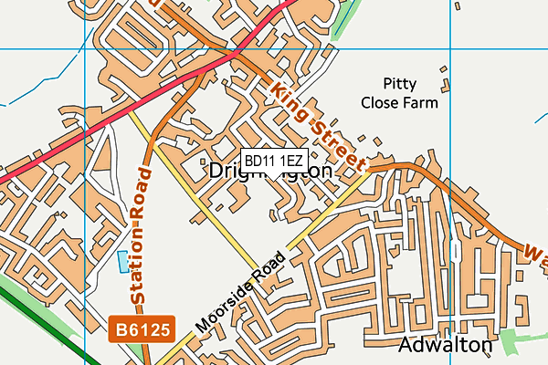 BD11 1EZ map - OS VectorMap District (Ordnance Survey) BD11 1EZ map - OS VectorMap District (Ordnance Survey)