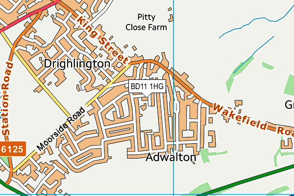 BD11 1HG map - OS VectorMap District (Ordnance Survey) BD11 1HG map - OS VectorMap District (Ordnance Survey)
