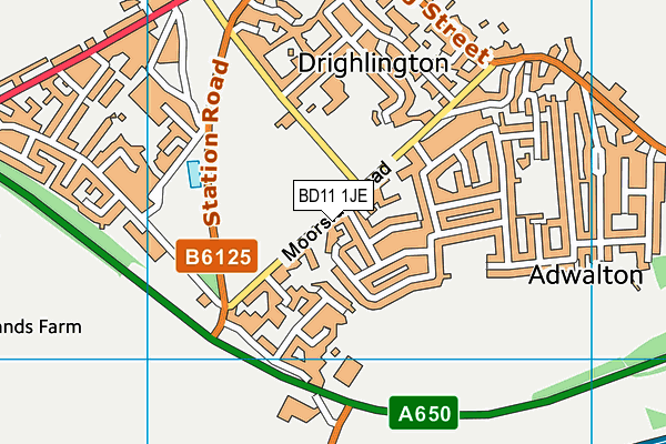 BD11 1JE map - OS VectorMap District (Ordnance Survey) BD11 1JE map - OS VectorMap District (Ordnance Survey)