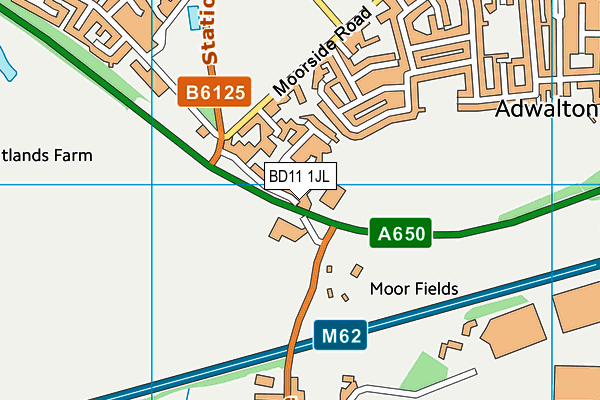 BD11 1JL map - OS VectorMap District (Ordnance Survey) BD11 1JL map - OS VectorMap District (Ordnance Survey)