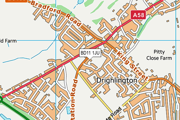 BD11 1JU map - OS VectorMap District (Ordnance Survey) BD11 1JU map - OS VectorMap District (Ordnance Survey)